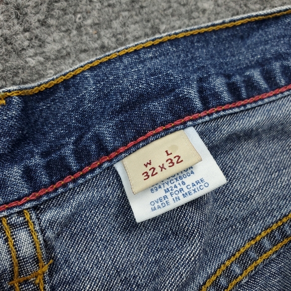 Vintage Abercrombie Fitch Jeans 32x32 Y2K Low Rise Bootcut Stone Wash Distressed - Picture 10 of 15